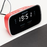 thumbnail of Radio Relógio AIWA CRU-19RD, Duas portas USB frontais, Display LED com ajuste de brilho, Rádio FM com 10 estações predefinidas