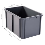 thumbnail of GILAC Bac renforcé 600 x 400 - 55 L - Gris G119977