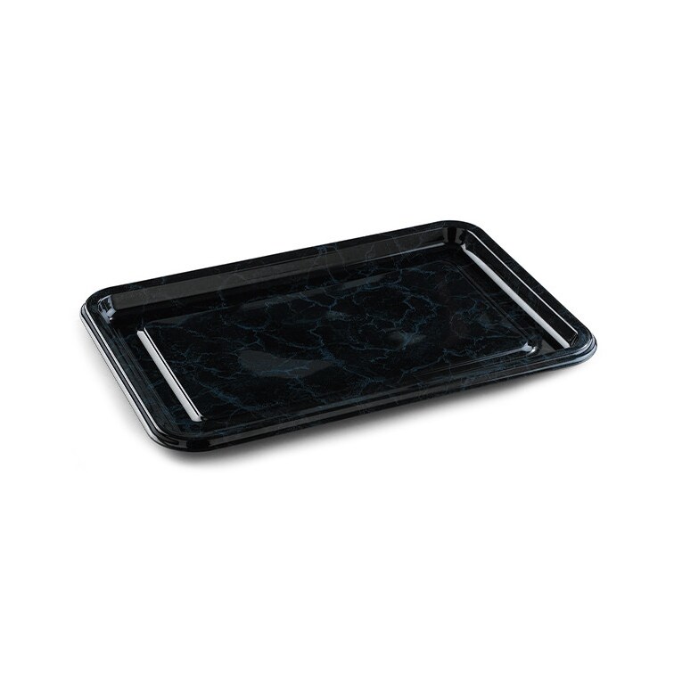 MONOUSO - Plastiktablett rechteckig Schwarz 55x37cm (50 Stück)