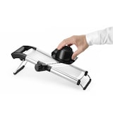 thumbnail of Mandolina Hendi de acero inoxidable con 2 insertos intercambiables y base plegable