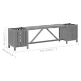 thumbnail of vidaXL Tuinbank met 2 plantenbakken 150 cm massief acaciahout grijs