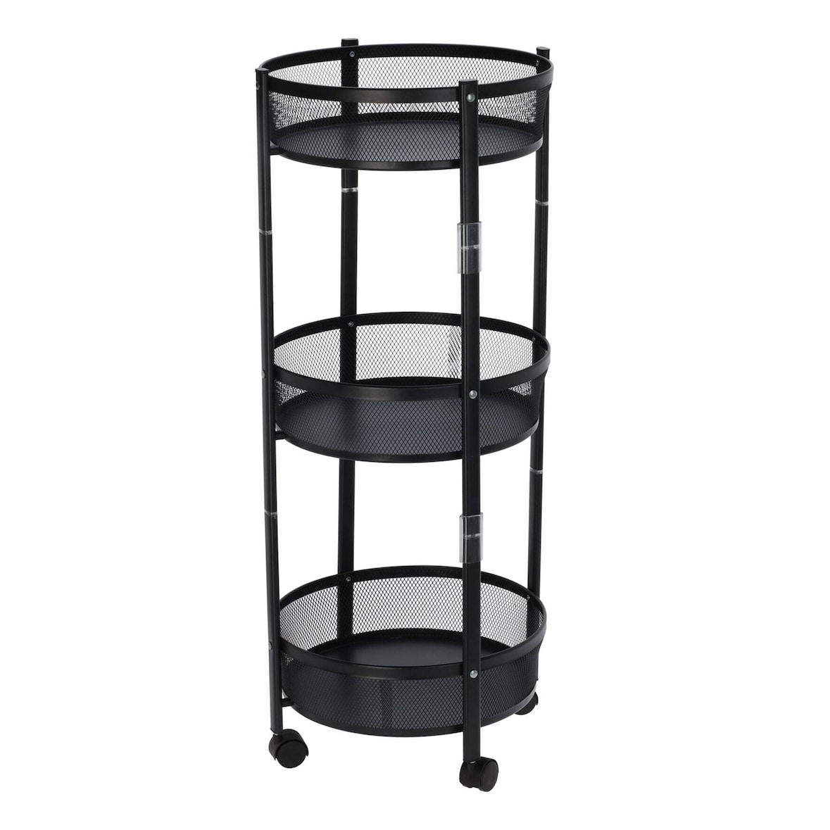 WellHome - Carrello da cucina pieghevole con ruote Ø37x88cm