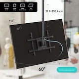 thumbnail of ONKRON TV Deckenhalterung 32"-80", 68 kg max, VESA 600x400, höhenverstellbar, schwenkbar, neigbar, N2L-B Schwarz