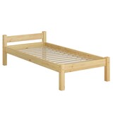 thumbnail of Einzelbett Gästebett Bettrahmen Kiefer massiv 80x200 Futonbett Matratze Rollrost 60.36-08 M