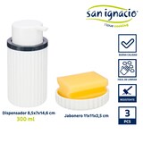 thumbnail of San Ignacio - KINVARA - Zeepdispenser met schuursponsje 300 ml in wit