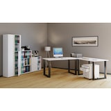 thumbnail of Büromöbel Eckschreibtisch Lona 80 cm U Alu Schwarz