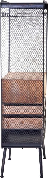 thumbnail of Weinregal für 10 Flaschen, Zubehör und Gläser | HxBxT 157x57x38cm | Holz Vintage | Tanne | Flaschenregal Barschrank Weinständer Gläser