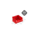 thumbnail of PROREGAL 10x Rote Sichtlagerbox 1.0 | HxBxT 6x10x10cm | 0,4 Liter | Sichtlagerbehälter, Sichtlagerkasten, Sichtlagerkastensortiment
