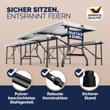 thumbnail of Casaria Bierzeltgarnitur 180 cm Klappbar Kunststoff Campingtisch 2x Campingbank Festzeltgarnitur Weiß 3 tlg