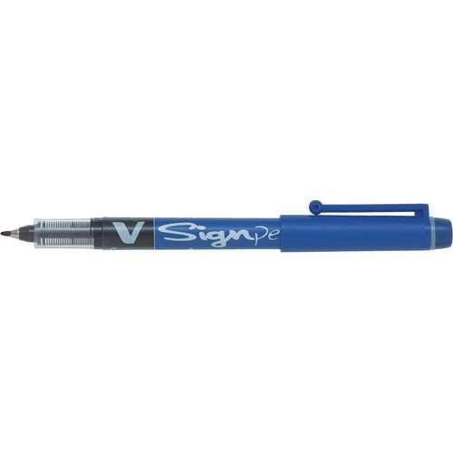 PILOT Stylo-feutre pointe en nylon largeur de trait 0,6 mm encre liquide Bleue V-SIGN PEN
