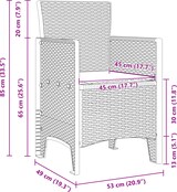 thumbnail of vidaXL Garten-Essgruppe 3 pcs Weiß 100 x 100 x 73 cm Poly-Rattan