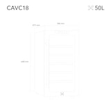 thumbnail of Cantinetta Les Petits Champs 18 bottiglie CAVC18, 50L, 5 ripiani, regolabile da 11 a 18°C, raffreddamento termoelettrico, LED, anti-UV