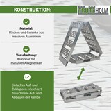 thumbnail of TRUTZHOLM 2 x Auffahrrampe 2-fach klappbar 198 cm Traglast 680  kg Alu grau gerillt/ gelocht Rampe Verladerampe