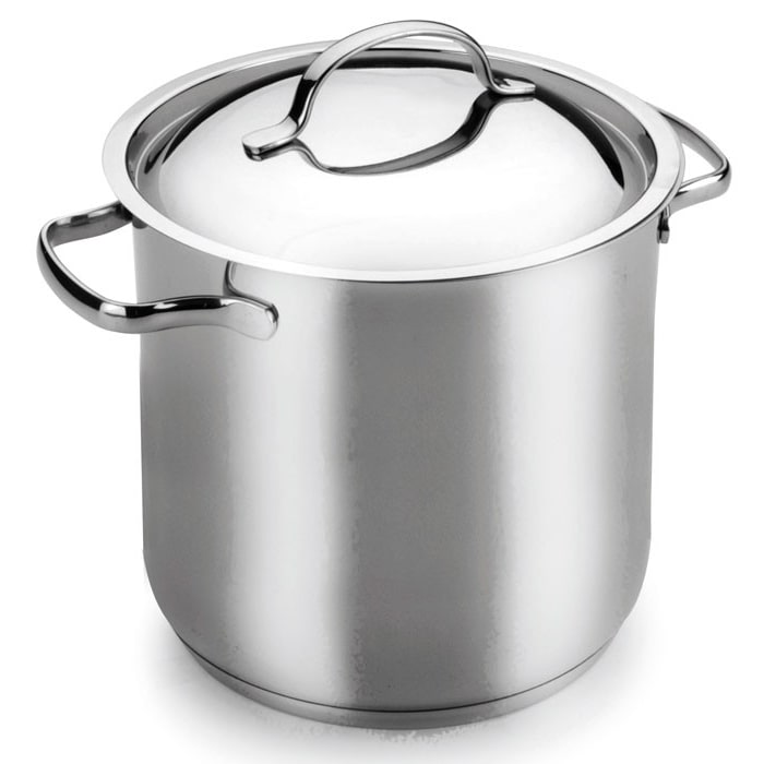 LACOR olla super alta con tapa acero inoxidable fondo difusor apto para inducción 28x22.5 13.5 L 32129