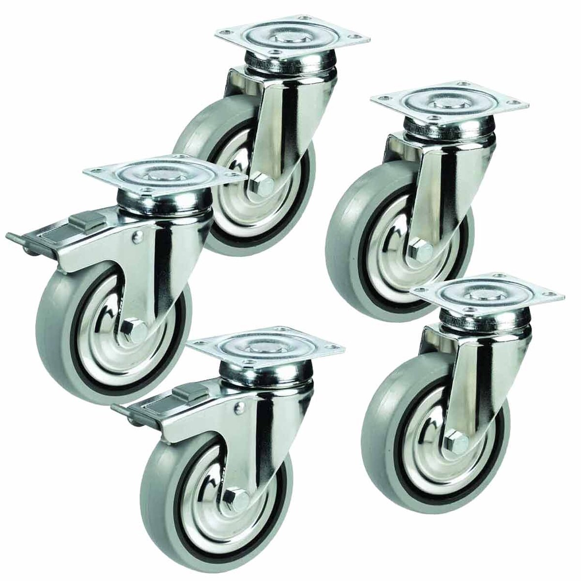 vaiotec ROLLENKIT für Kühl & Tiefkühltische - 4 türig + Kühl und Tiefkühlschränke 2 türig Serie TOPLINE