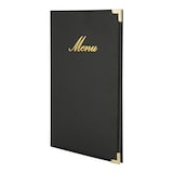 thumbnail of Securit® Menukaart A5 "Classic" - Zwart - Kunstleer - 4 zijden