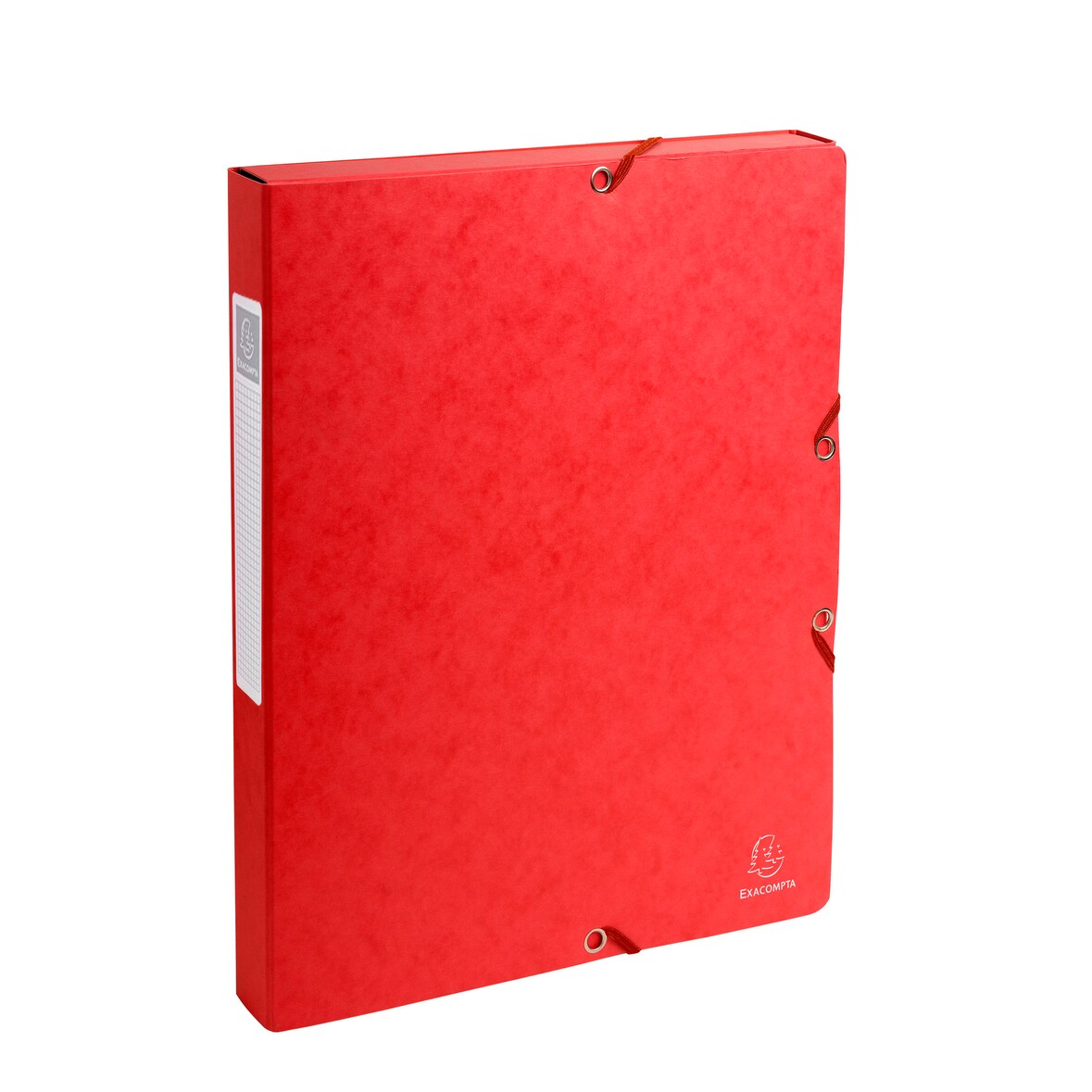 Lot de 8 Boîte à élastique Carte lustrée, dos de 25, coloris rouge
