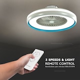 thumbnail of V-TAC VT-5022-B   Ventilatoren Doosventilator 45W 3000lm Ring wit + blauw VT-5022-B
