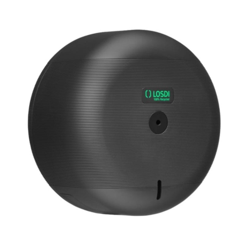 Dispensador de papel higiénico con dispensación central controlada en negro mate ECO-LUXE LOSDI