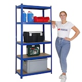 thumbnail of PROREGAL Mega Deal | 5x étagère robuste RAGNAR | HxLxP 180x90x40cm | Charge du compartiment 175kg | Bleu