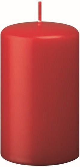Flachkopf-Stumpenkerzen Rot 120 x Ø 70 mm, 12 Stück