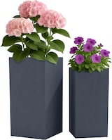 thumbnail of Décoshop26 - Set mit 2 rechteckigen Blumentöpfen aus anthrazitfarbenem witterungsbeständigem Faserton 10_0007958