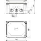 thumbnail of OBO Bettermann Kabelabzweigkasten X10 LGR-TR 2005066