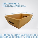 thumbnail of 5x Leere Kartonschachtel ohne Deckel 45x33x13cm - Geschenkbox für Weihnachten, Ostern, Vatertag, Muttertag, für Firmenkörbe