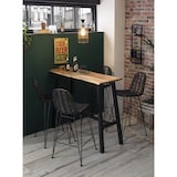 thumbnail of SIT Möbel bartafel in acacia met echte boomrand, frame antiek zwart|B124,5 x D51 x H112cm|07107-68|Serie TABLES & BENCHES