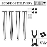 thumbnail of BERLINTABLES Premium Tischbeine 4 Stück Set 40 cm Schwarz massiv Stahl|Tischgestell Hairpin Legs 3 Streben Metall Tischfüße Büro/Schreibtisch/Esstisch