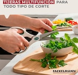 thumbnail of Fackelmann Tijeras Cocina Multifunción de gran tamaño Acero Inoxidable, Polipropileno y Goma, Blanco y Verde, 22 cm, 1 uds.