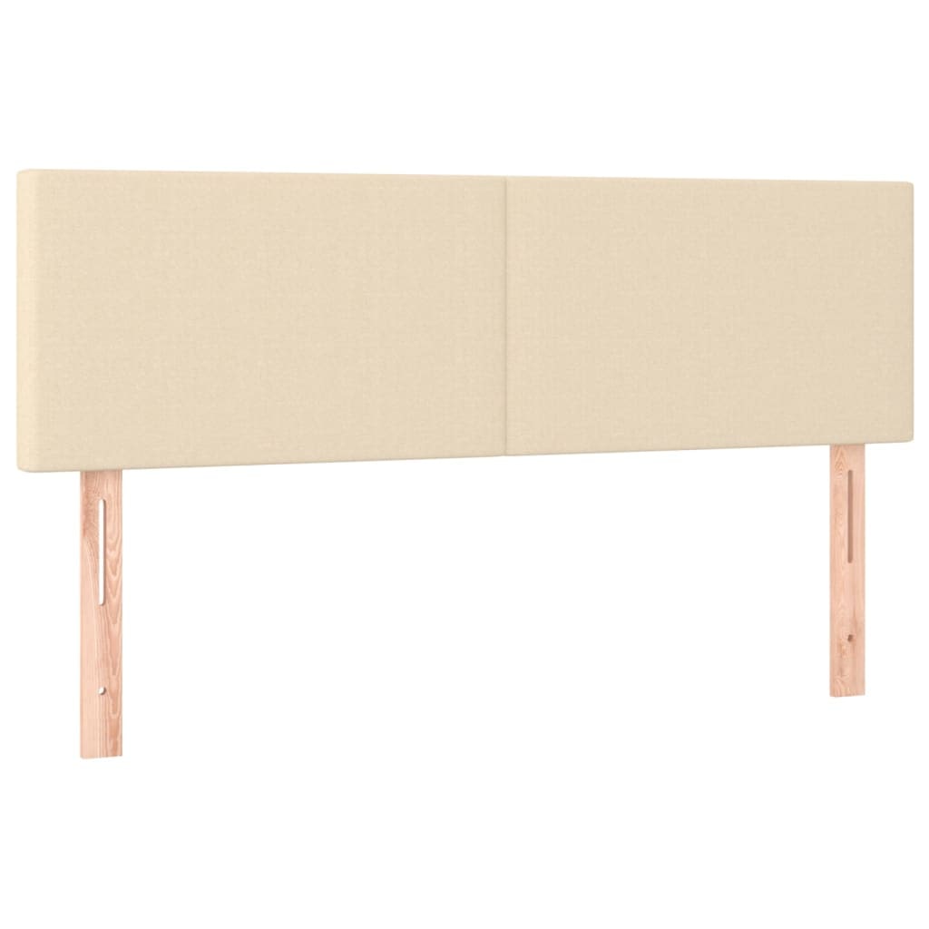 vidaXL Kopfteile 2 Stk. Creme 72x5x78/88 cm Stoff