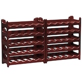 thumbnail of ARTECSIS Weinregal stapelbar Kunststoff für 60 Flaschen, stabiles Flaschenregal für Gastronomie und Lagerraum, erweiterbare Weinlagerung, Braun