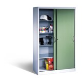 thumbnail of C+P Schiebetürenschrank Acurado-2000 | HxBxT 195x120x40cm | Lichtgrau/Resedagrün von PROREGAL