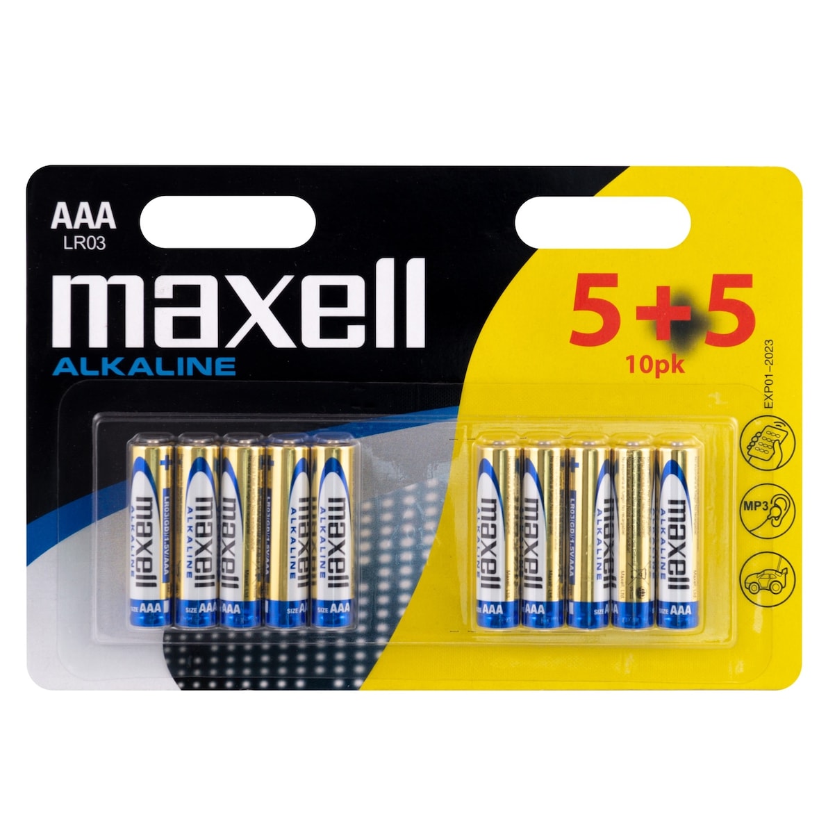 Maxell 10 pilas lr03 alcalinas 1,5v