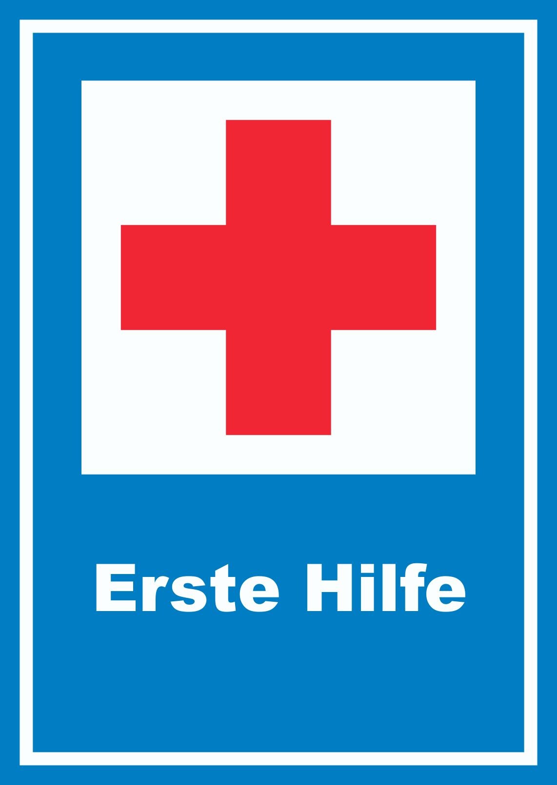 Richtzeichen Erste Hilfe Schild A4 (210x297mm)