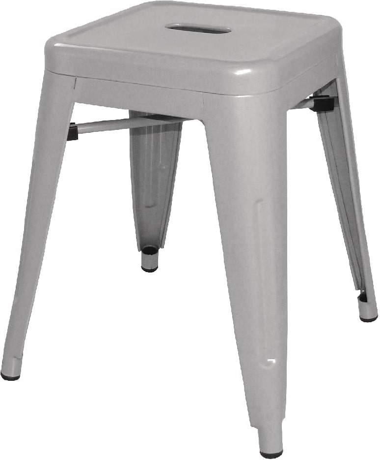 Bolero Bistro niedriger Hocker aus verzinktem Stahl (4 Stück)