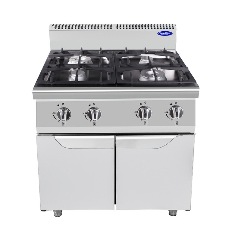 Cucina a gas 4 fuochi su mobile 4 x 7 kW