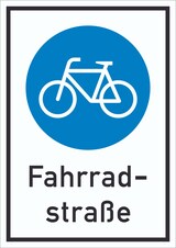 thumbnail of Schild Fahrradstraße A4 (210x297mm)