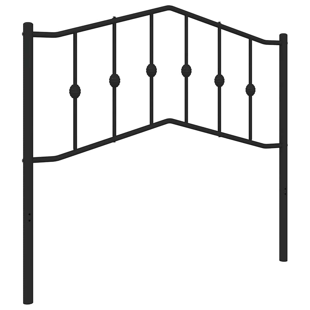 vidaXL Kopfteil Metall Schwarz 100 cm
