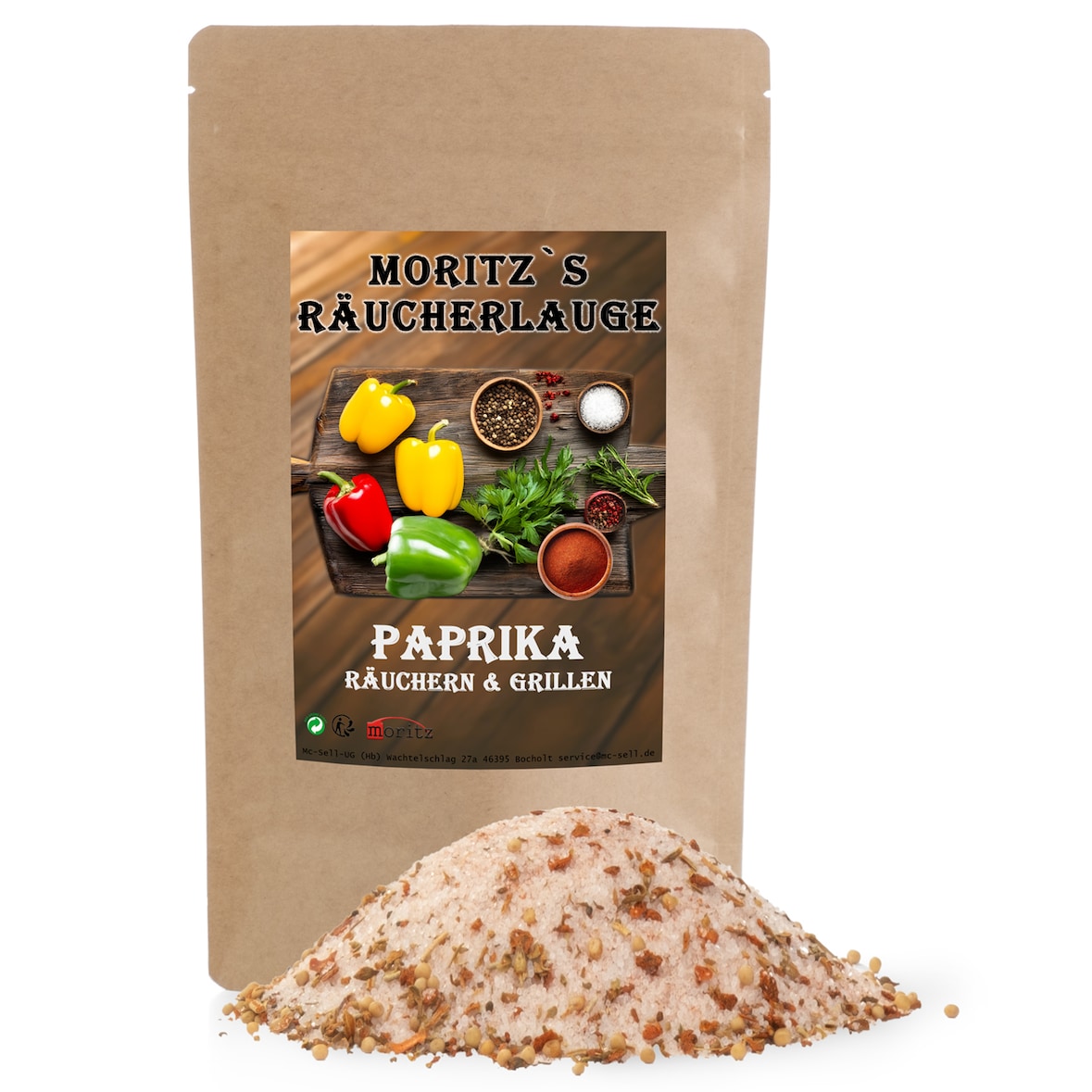 Moritz`s Räucherlauge Paprika 600g Räucherlake Räuchern Grillen Smoker Fischgewürz für Fisch, Fleisch, Käse und mehr