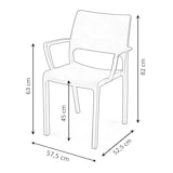 thumbnail of METRO PROFESSIONAL Sedia con braccioli impilabile Tramontana, plastica, antracite