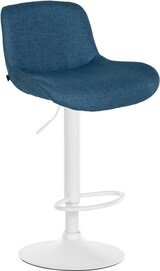 thumbnail of CHEFGASTRO Barhocker GINZA Weiß Stoff HxBxT 85x50x50cm Blau Barstuhl