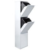 thumbnail of ARREGUI Basic CR301-B Recycling Abfalleimer / Mülleimer aus Stahl mit 3 Inneneimern, 3 Fach Mülltrennsystem, 3 x 17L (51L), weiß