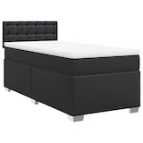 thumbnail of vidaXL Boxspringbett mit Matratze Schwarz 80x200 cm Kunstleder