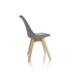 thumbnail of Besucherstuhl / Schalenstuhl SCANDI Kunststoff grau 4er Pack hjh OFFICE