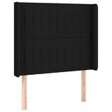 thumbnail of vidaXL Kopfteil mit Ohren Schwarz 103x16x118/128 cm Stoff