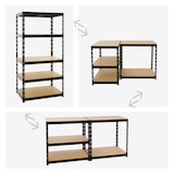 thumbnail of Schwerlastregal Tiger | HxBxT 180x90x60 cm |  Fachlast 265kg | Schwarz