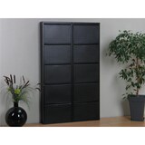 thumbnail of Pisa Schuhschrank mit 10 Klappen/ Türen in Metall schwarz. Fertig montiert.