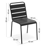 thumbnail of Chaise en métal blanche